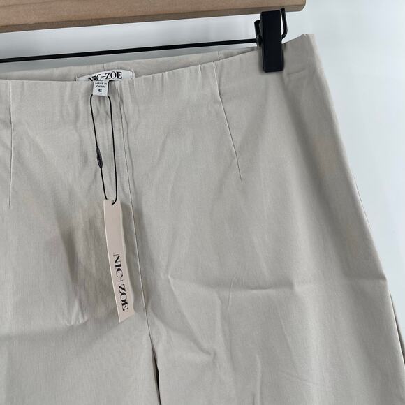 NIC + ZOE Pants Size 6 Cobblestone Pull On Cropped Wonderstretch Wide Leg Crop - Picture 8 of 13